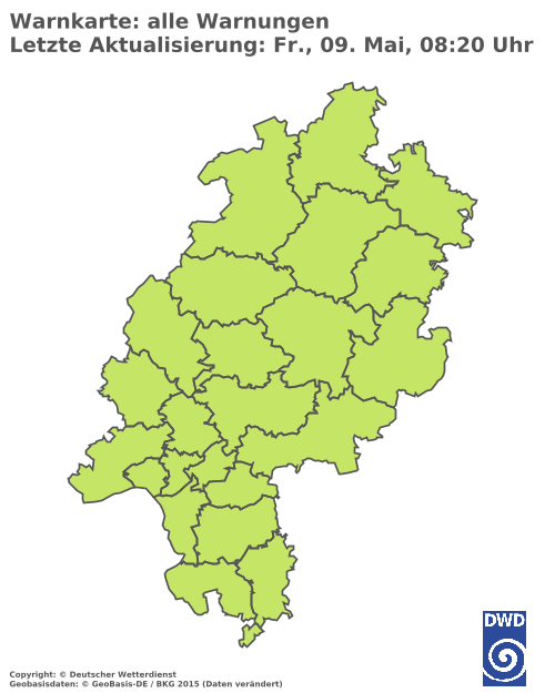 Aktuelle Wetterwarnungen für Offenbach