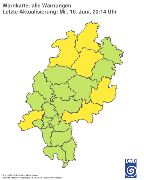 Aktuelle Wetterwarnungen für %region%