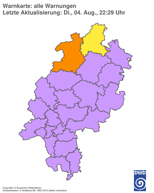 Aktuelle Wetterwarnungen für %region%