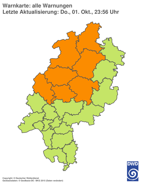 Aktuelle Wetterwarnungen für %region%