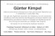 Nachruf: Günter Kimpel