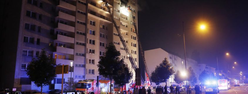 Nordring 10: Feuer im 9. Obergeschoss