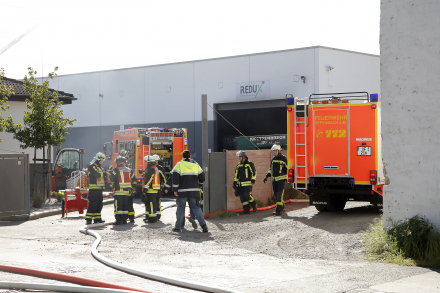 Großbrand in Offenbacher Recycling Betrieb