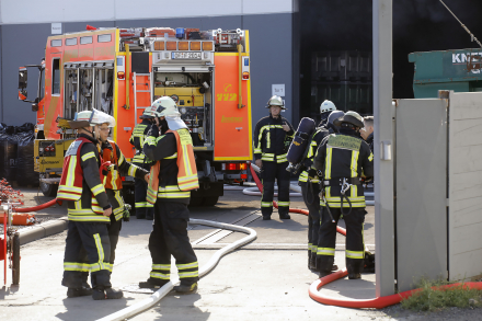 Großbrand in Offenbacher Recycling Betrieb